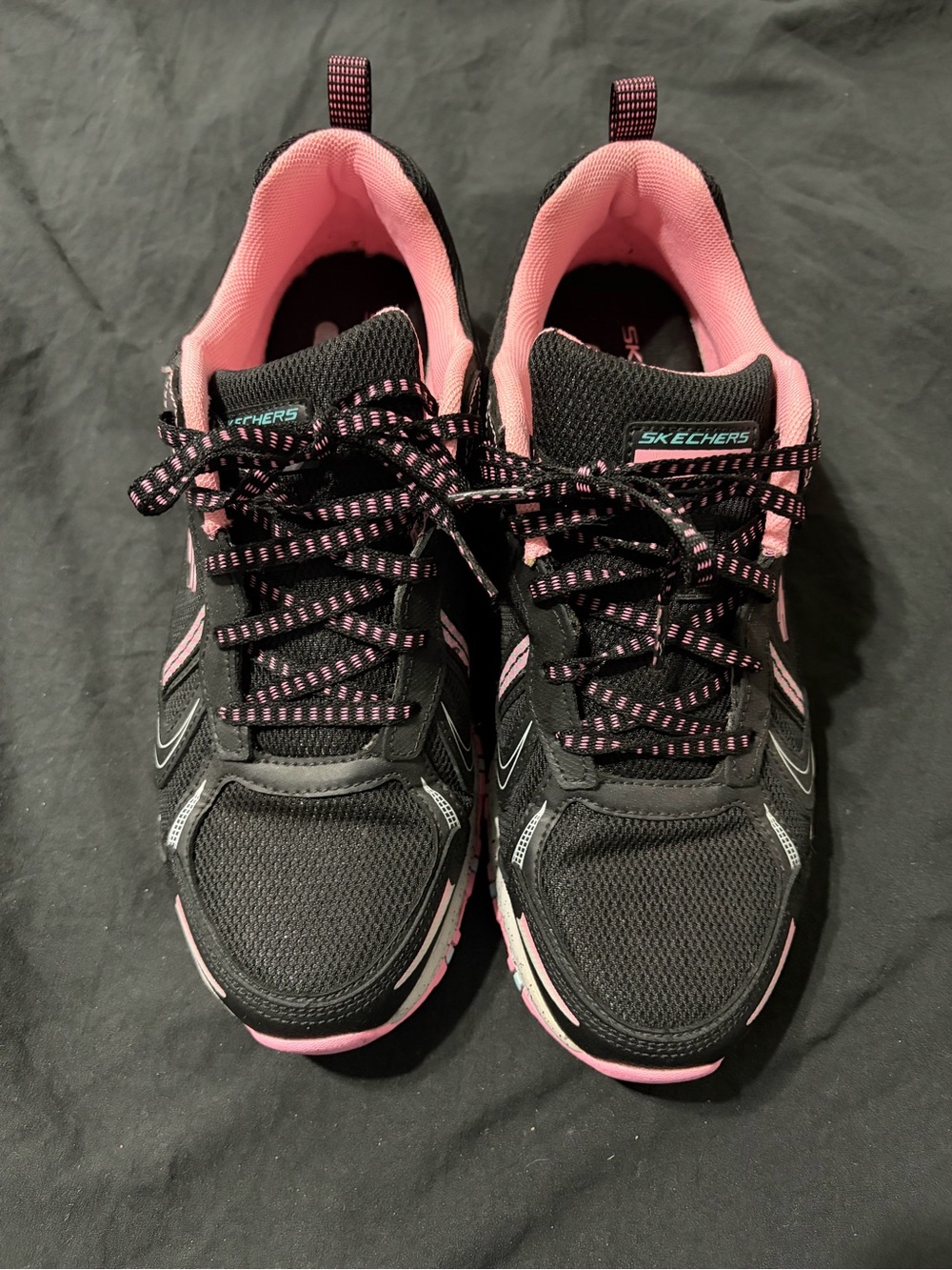Skechers Black and Pink Women's Athletic Trainers